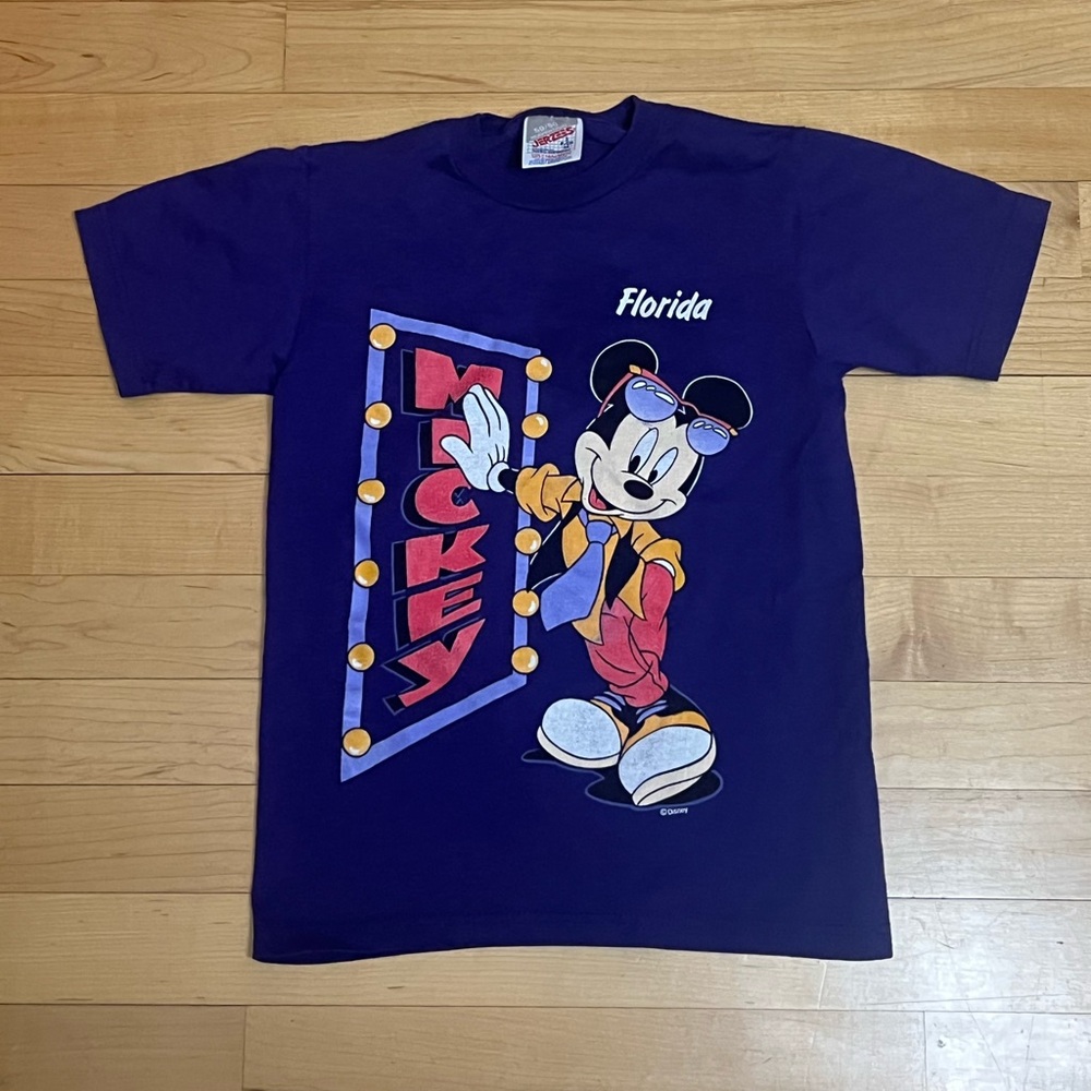 Vintage Mickey Mouse Disney Florida Shirt Youth Small 6-8 Jerzees 50/50